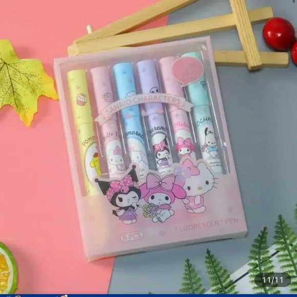 New 6 pc Sanrio Characters Highlighter set - Picture 1 of 11